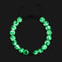 Ivoire | Argent | Bracelet macramé verre luciole